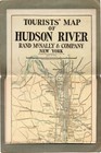 1923 Foldout Tourist Map Of Hudson River  Hudson River Day Line Route  Over 100 
