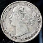 1894 Canada Newfoundland 20 Cents Silver Asw 0 1402 Km 4