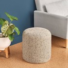 Speckled Pouf Ottoman Speckled Beige- Room Essentials