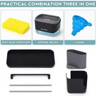 Seek Kitchen Soap Dispenser Set With Tray And Sponge Holder Sink Caddy Organizer