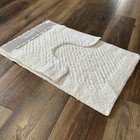 Luxurious Bath Rug Set Of 2 White Cotton Nonskid Back 18   x27      17   x17    New