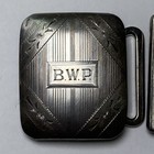 Lot Of 2  Vintage Sterling Silver Belt Buckles 38 4 Gr Total  1-marsh   1-hickok