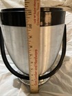Mcm Vintage Atomic Kromax Ice Bucket Large Brush Aluminum   Black Free Shipping 