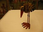 Vintage Mid Century Modern Folk Art Stork Cast Metal Sculpture Figurine