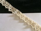 Antique Handmade Dainty Doll Trim Lace Edging Cotton Narrow 2 Pc