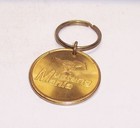 Coca-cola Brass Keychain Two-sided Coke Olympic Tribute And Smu Mustang Mania