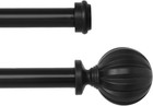Double Curtain Rods  Window Treatment Telescoping Double Curtain Rod Set With Ha