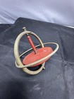 Vintage Red Metal Gyroscope - Unbranded No String - Spinning Gyro Top Toy