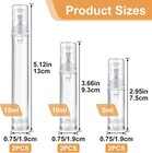 6pcs Travel Pump Bottle  Empty Refillable Vacuum Pump Bottle  5ml 10ml 15ml