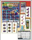 Pull Tab - Hard Card - Tickets Game - 3 Pack - Magic Key Mini - 392 Ct