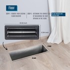 Fits 4x12 And 12x4 Duct Opening   Floor Register With Louvered Design By Hand   