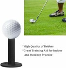 4 Pack Rubber Golf Tees Tee Driving Practice Mat Hitting Black Training Trainer