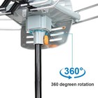 Hdtv Outdoor Amplified Tv Antenna Hd Rotate 360   Uhf vhf fm 150 Miles   Pole New