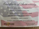 Bon Jovi Live Gold Record In A 14x14 Inch Frame With Coa On Back  Ready To Hang 