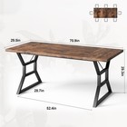 71 x30  Farmhouse Dining Table Rustic Kitchen Table For Dining Room  Restaurant