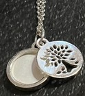 Sterling  Locket Photo Frame Pendant And Tree Of Life Locket 2 Necklaces 12gr
