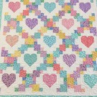 New Handmade Baby Crib Quilt-girl Aqua Hearts