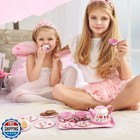 D-fantix Kids Tea Set For Little Girls  15pcs Pink Tin Tea Party