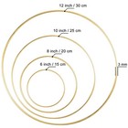  8-pack Metal Hoop Rings 6-12   Gold Wreath Macrame Diy Dream Catcher Decor 