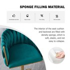 Green Velvet Bar Stools Set Of 4 - Adjustable Swivel Counter Height Chairs