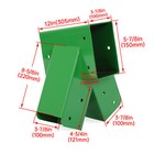 2 Brackets 1-2-3 A-frame Swing Set Green Powder-coated Heavy Duty Steel
