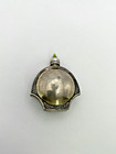 Vintage Sterling Silver Mexico Perfume Snuff Bottle Green Top Signed Ormex