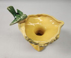 Vintage Mccoy Yellow Bird Pedestal Planter Ceramic Art Pottery Usa Mcm Decor