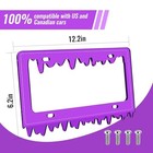 Set License Plate Frame Style 1 1 Fluorescent Purple