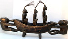 West African Dogon    Indonesian   Antique Handcrafted  Carved Wood ship 