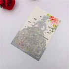 Glitter Girl Laser Cut Girl Bride Wedding  Invitation Card Free Custom Envelope