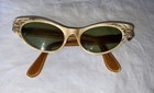 Vintage Celluloid Faux Ivory Carved Sunglasses Frames Made In France