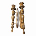 Vtg Pair Of Wooden Sconce 16   Candlestick Wall Hanging Candle Holders Decor