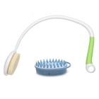 27 5    Back Bath Brush Long Curved Handle For Shower   Silicone Body Scrubber Us