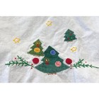 Vintage Christmas Tree Tea Towel Hand Embroidered 20  X 13  Scalloped Edge