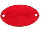 Vintage Humble Oil Gas Pump Red Sign Brass Tag