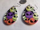 Jack Skellington The Nightmare Before Christmas Large Teardrop Colorful Earrings