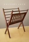 Vintage Icon Mid Century Danish Modern Magazine Rack  Rosewood Finish Atomic 50s