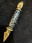 6 6  Tibetan Brass  3kwanyin  Inlay Old  Agate Dzi  21eyed  Bead Pendant