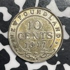 1917-c Newfoundland 10 Cents Lot jm9515 Silver  Nice 