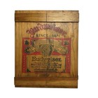 Vintage Anheuser Busch Budweiser Beer Wooden Wall Display Hanging Box Man Cave