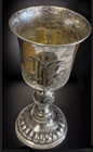 19th Century Repousse Style German Silver Wine Goblet
