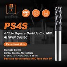 15 Pcs Set 1 16  5 64  3 32  7 64  1 8  Square Carbide End Mill Alticrn Coated