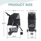 Foldable Pet Stroller For Small To Medium Dogs And Cats With Compact And Sturdy