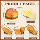 15 Pcs Realistic Fake Food Artificial Hamburgers French Fries Chicken Leg Model