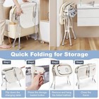 Baby Changing Table W bathtub  Folding   Portable Diaper Station W wheels Gray