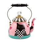 Mackenzie Childs Limited Collective Cat Love 2qt Tea Kettle Bnib