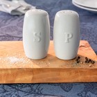 Vintage Style Floral Embossed Porcelain Salt And Pepper Shakers Set Kitchenware