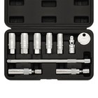 3 8  Drive Magnetic Spark Plug Socket Set 10pc 6pt 12pt Extension Bar U-joint