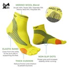 Merino Wool Blend Non-slip Above Ankle Toe Socks Five Finger Men And Women Ru   