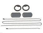100 Black Military Spec Id Dog Tags    27    4 5  Ball Chains   Black Silencers